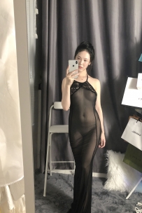 【遇糖圈】No.020_#抖娘利世_透视黑丝_15P+1V